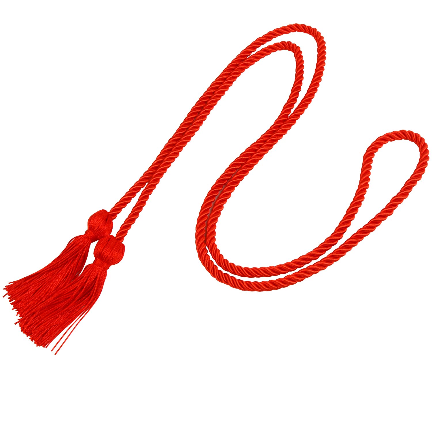 Graduation Honor Cord with Tassel - Red Academic Achievement Sash for High School & College Ceremonies, Commencement Accessories