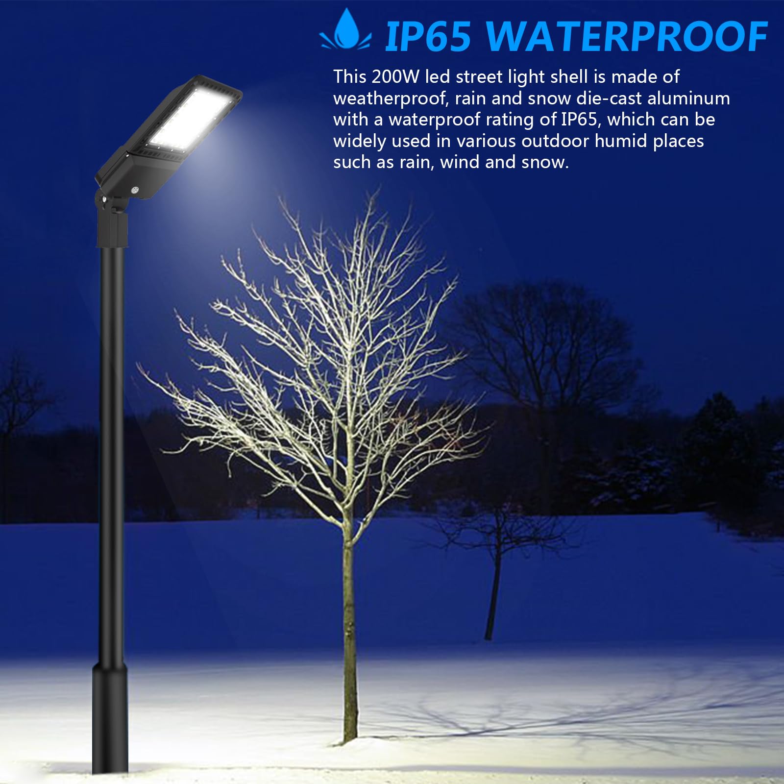200W LED Parking Lot Lights Outdoor - 28000LM 5000K Shoebox Pole Lights with Dusk to Dawn Photocell, IP65 Waterproof Commercial Street Light with Adjustable Slip Fitter - ETL Certified for Yards, Courts & Parking Areas