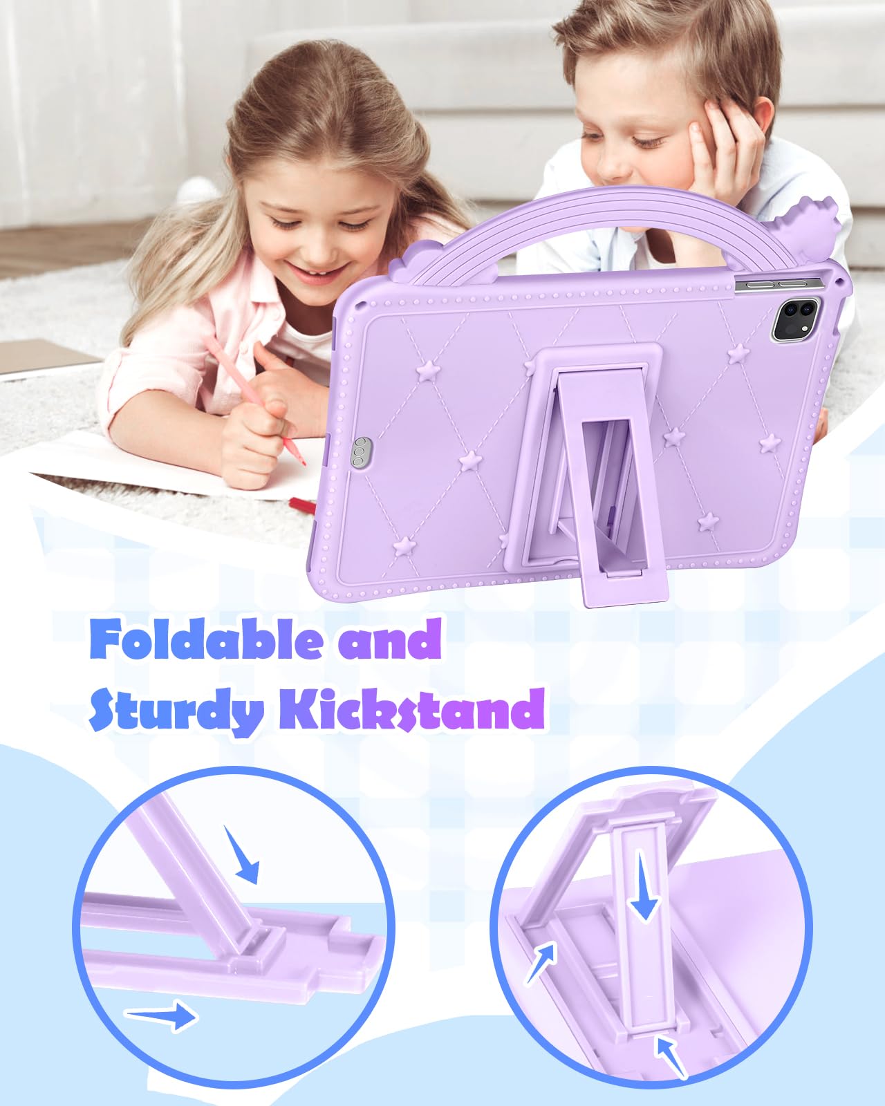 Cute Cartoon Purple iPad Air 5th/4th Gen 10.9