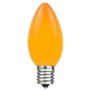 500 Pack Orange C7/E12 Candelabra Base Christmas Lights - 5W Outdoor Ceramic Replacement Bulbs for Holiday Decorations, Tree Lighting, and Festive Home Displays