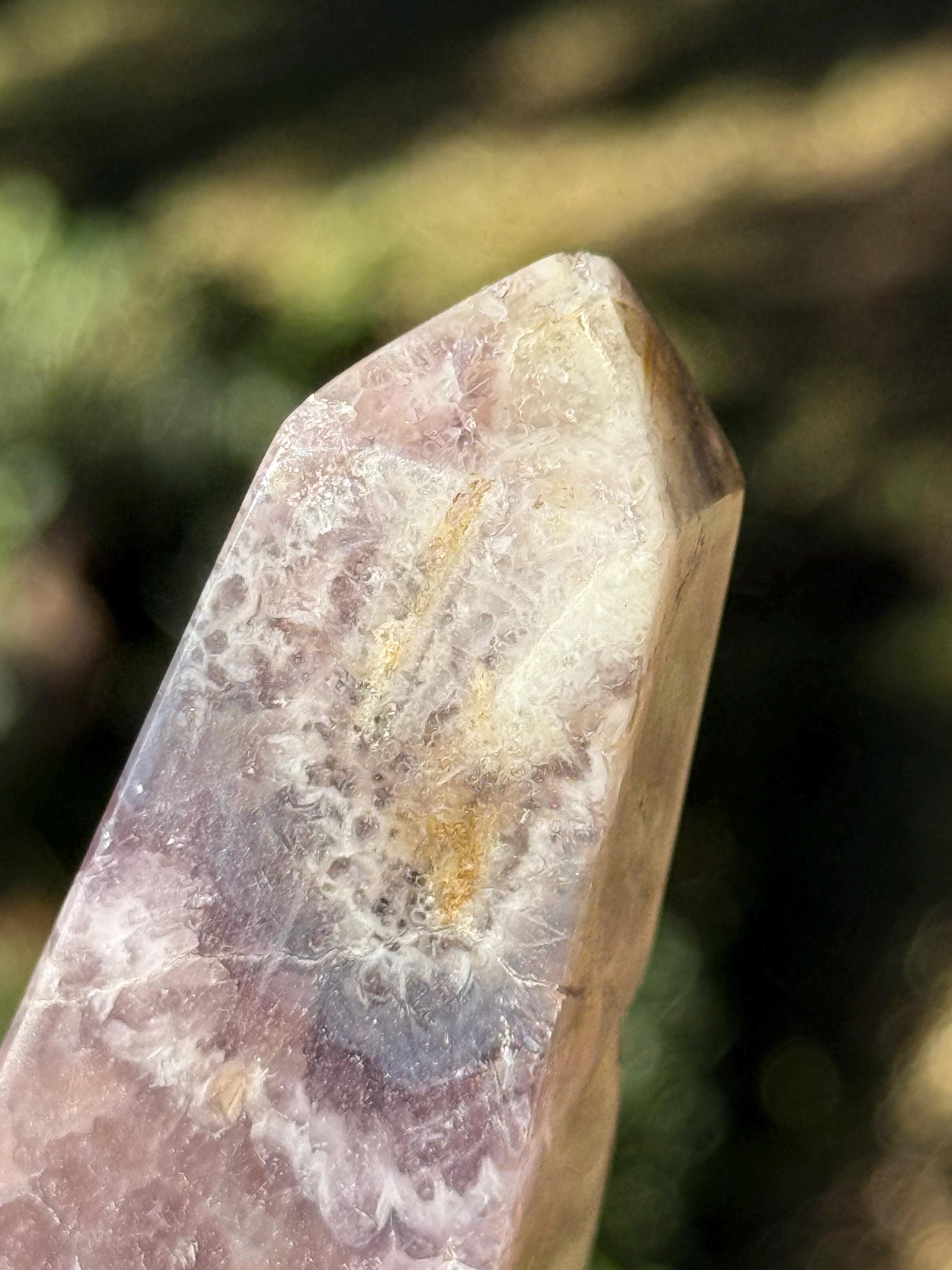 Natural Amethyst Crystal Tower Point 5.25