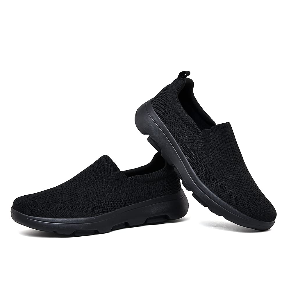 TIOSEBON Men's Breathable Mesh Slip-On Loafers - Lightweight Walking Shoes for Work, Driving & Tennis | Comfortable Casual Shoes for Everyday Wear