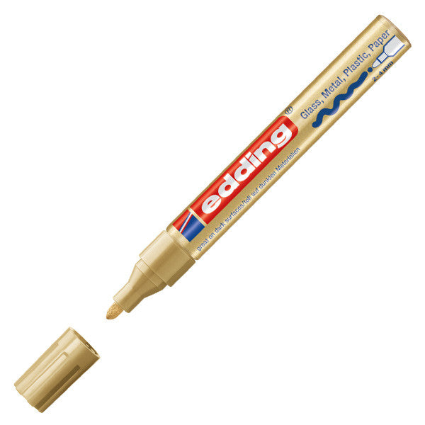 edding 750 Gloss Paint Marker Pen - Broad Tip (2.5mm) Permanent Markers for Metal, Glass, Plastic - Ideal for DIY Crafts, Labeling & Industrial Use