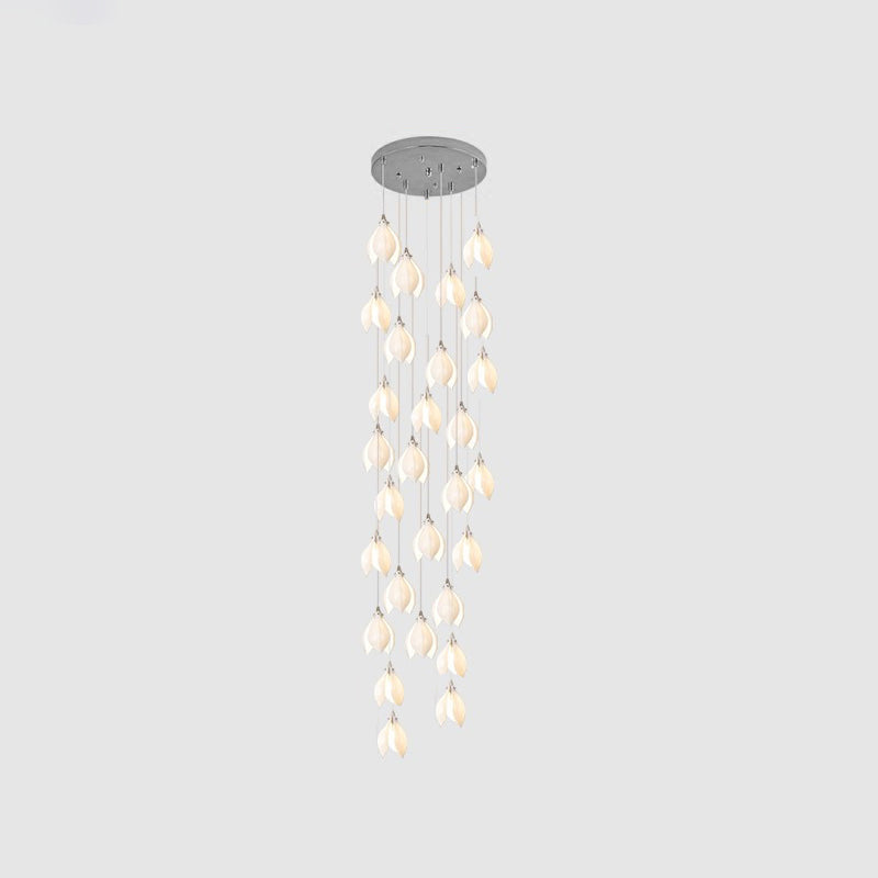 Celeste Flora Pendant Light - Modern Floral Glass Ceiling Lamp for Dining Room, Kitchen Island, Bedroom & Living Room Decor