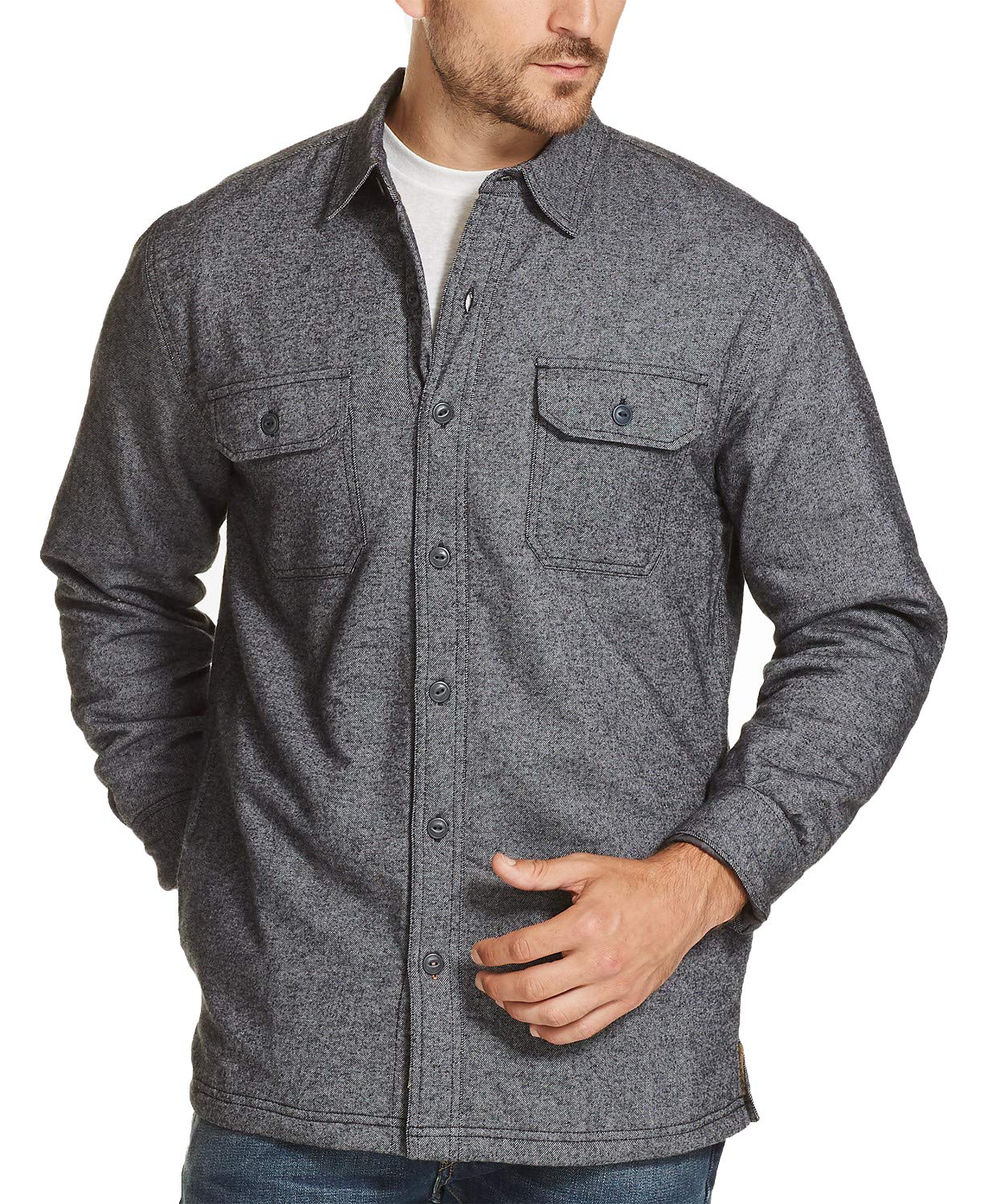 Men's Weatherproof Fleece Shirt Jacket - Warm Winter Outdoor Layering for Hiking, Camping & Casual Wear