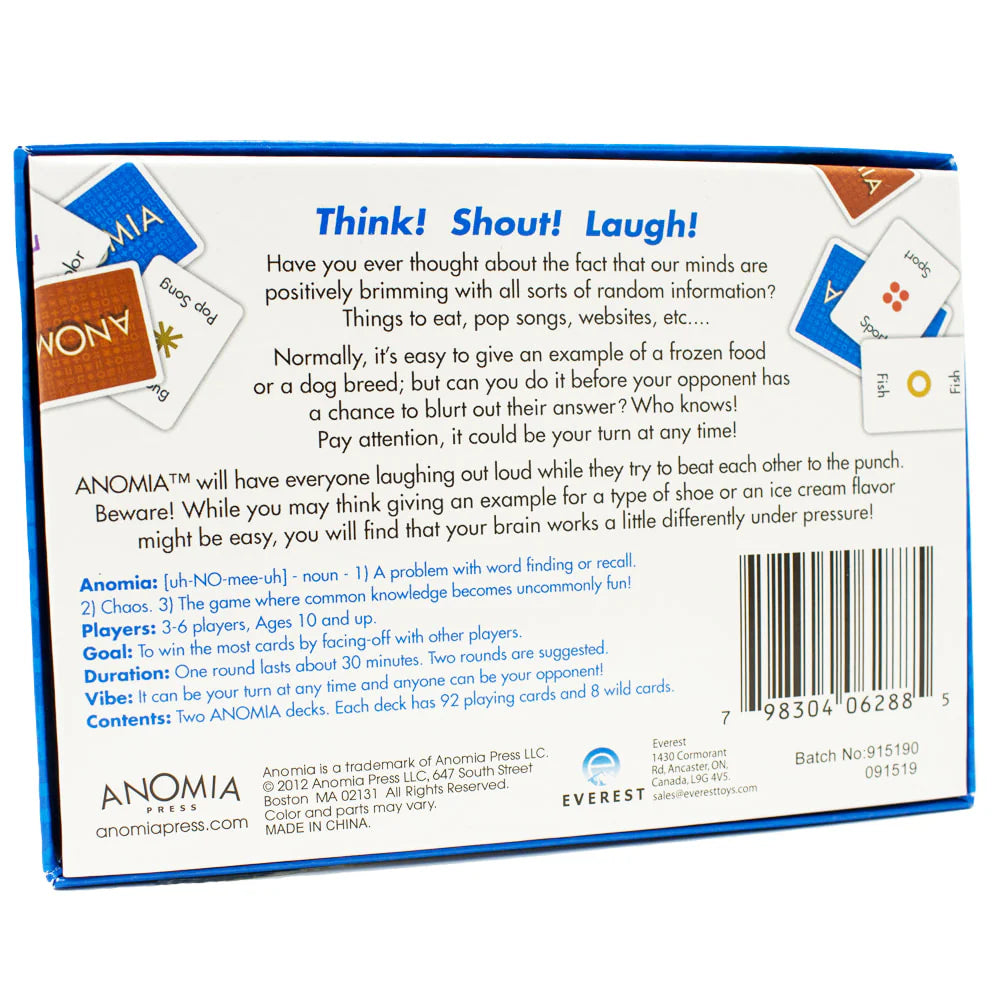 Anomia Card Game - Fun Family Party Game for Kids & Adults - Perfect for Game Nights, Classroom Activities & Social Gatherings