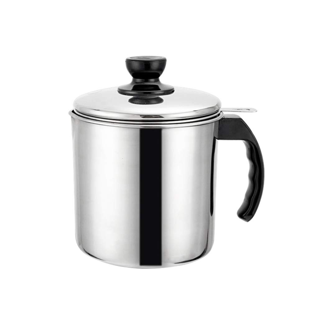 Heavy Duty Grease Can with Oil Strainer - 1 Gallon Grease Pot for Cooking Oil Storage & Filtering - Ideal for Kitchen, Restaurant & Deep Fryer Use