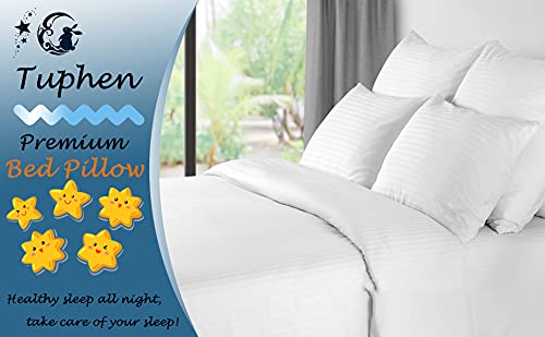 Tuphen Cooling Gel Pillows 2 Pack Queen Size - Hypoallergenic Down Alternative, Soft Hotel Luxury Pillows for Side, Back & Stomach Sleepers - Perfect for Hot Sleepers & Allergy Relief (White, King)