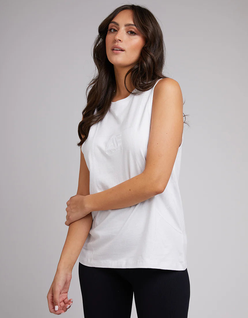 Anderson Women's White Tank Top - Soft Breathable Cotton Casual Sleeveless Shirt for Summer, Workout, Yoga & Everyday Wear
