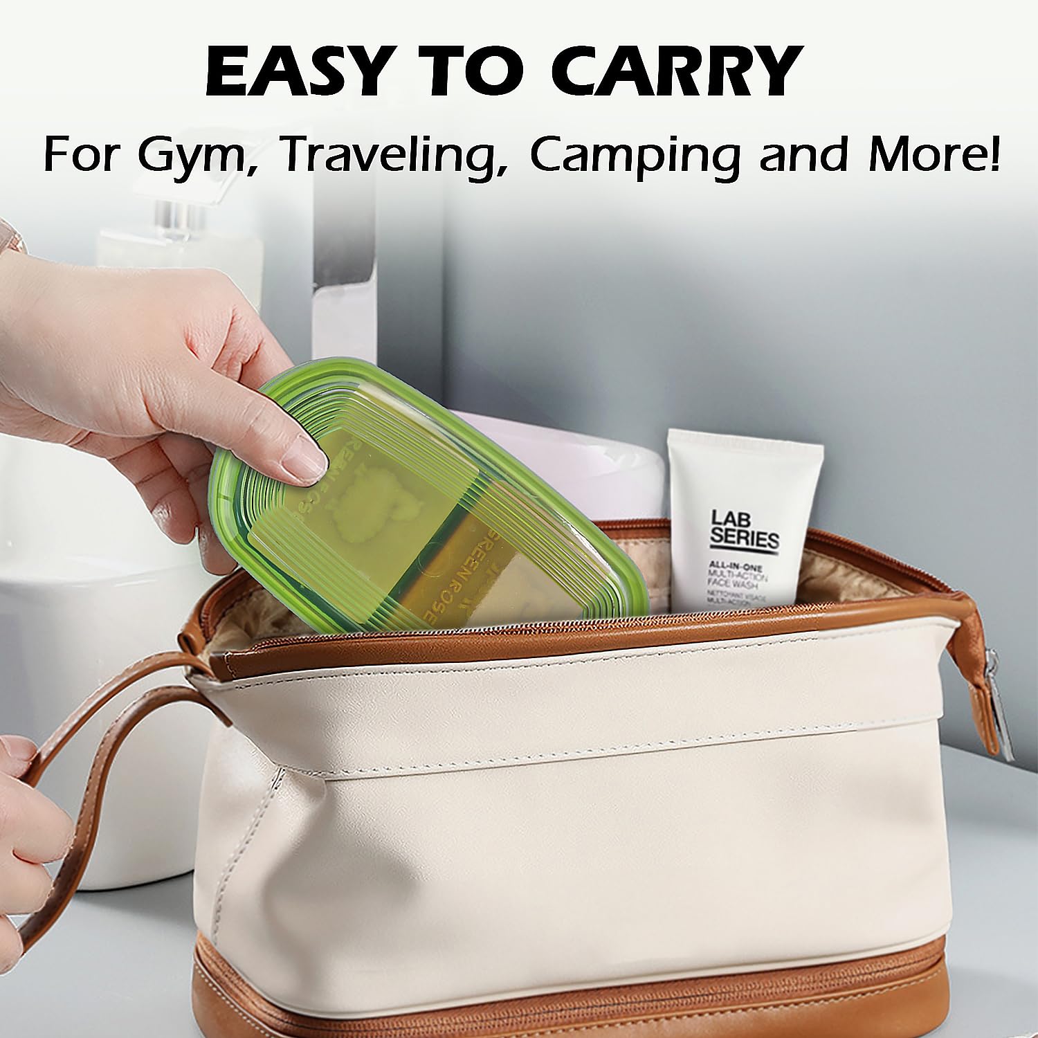 Eco-Friendly Shampoo Bar Holder & Travel Soap Case - Durable Soap Dish for Shampoo & Conditioner Bars - Perfect for Duke Cannon Soap - Large Soap Container for Travel, Camping, Gym & Bathroom (Green) - Ideal for On-the-Go Hygiene & Sustainable Living