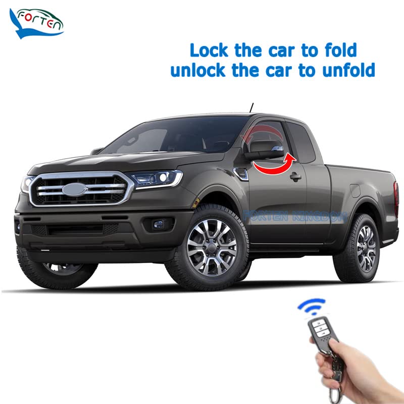 Ford Ranger 3.2T Wildtrak & Raptor 2017-2023 Auto Folding Side Mirrors & Window Closer Kit - Remote Control for LHD | Easy Parking & Enhanced Security