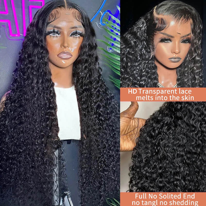 Eullair 5x5 HD Lace Closure Human Hair Wig for Women - 10-30 Inches Natural Straight/Curly/Wavy Hair - Invisible Lace Front Wig for Daily Wear & Special Occasions