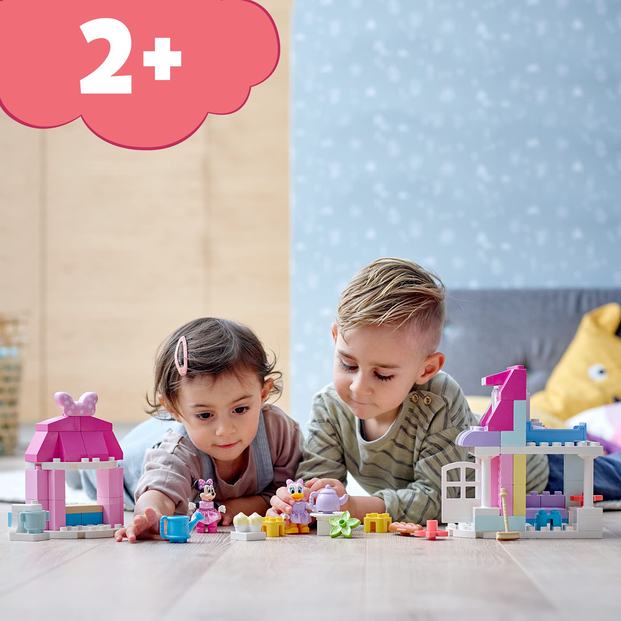 LEGO DUPLO Disney Minnie’s House and Café 10942 Building Blocks Set - 91 Piece Dollhouse Toy for Toddlers & Preschoolers with Minnie Mouse & Daisy Duck Figures - Perfect for Pretend Play & Early Learning