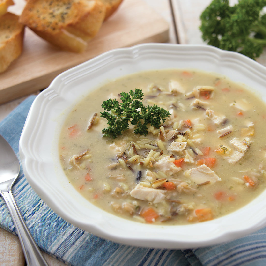 Organic Chicken & Wild Rice Soup - Hearty & Healthy Homemade Style - Perfect for Cold Weather, Family Dinners & Meal Prep