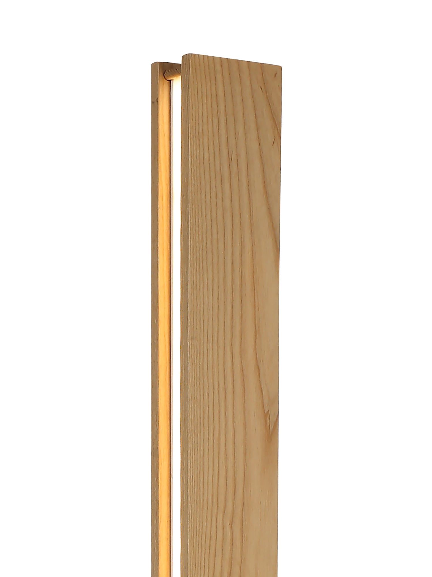 Aries Modern Floor Lamp with 2 x 18W LED Bulbs - 3000K Warm White, 1560 Lumens, Oak Wood & Sand White Shade - IP20 Rated for Living Room, Bedroom, or Office - 3 Year Warranty