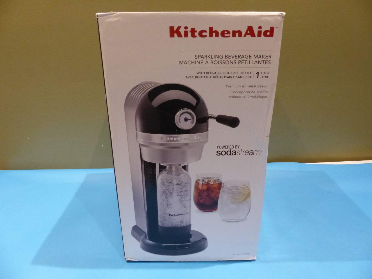 KitchenAid Sparkling Beverage Maker - Onyx Black (Renewed) | Premium Soda Maker for Home Carbonation | Perfect for Parties, Family Gatherings & Healthy Hydration