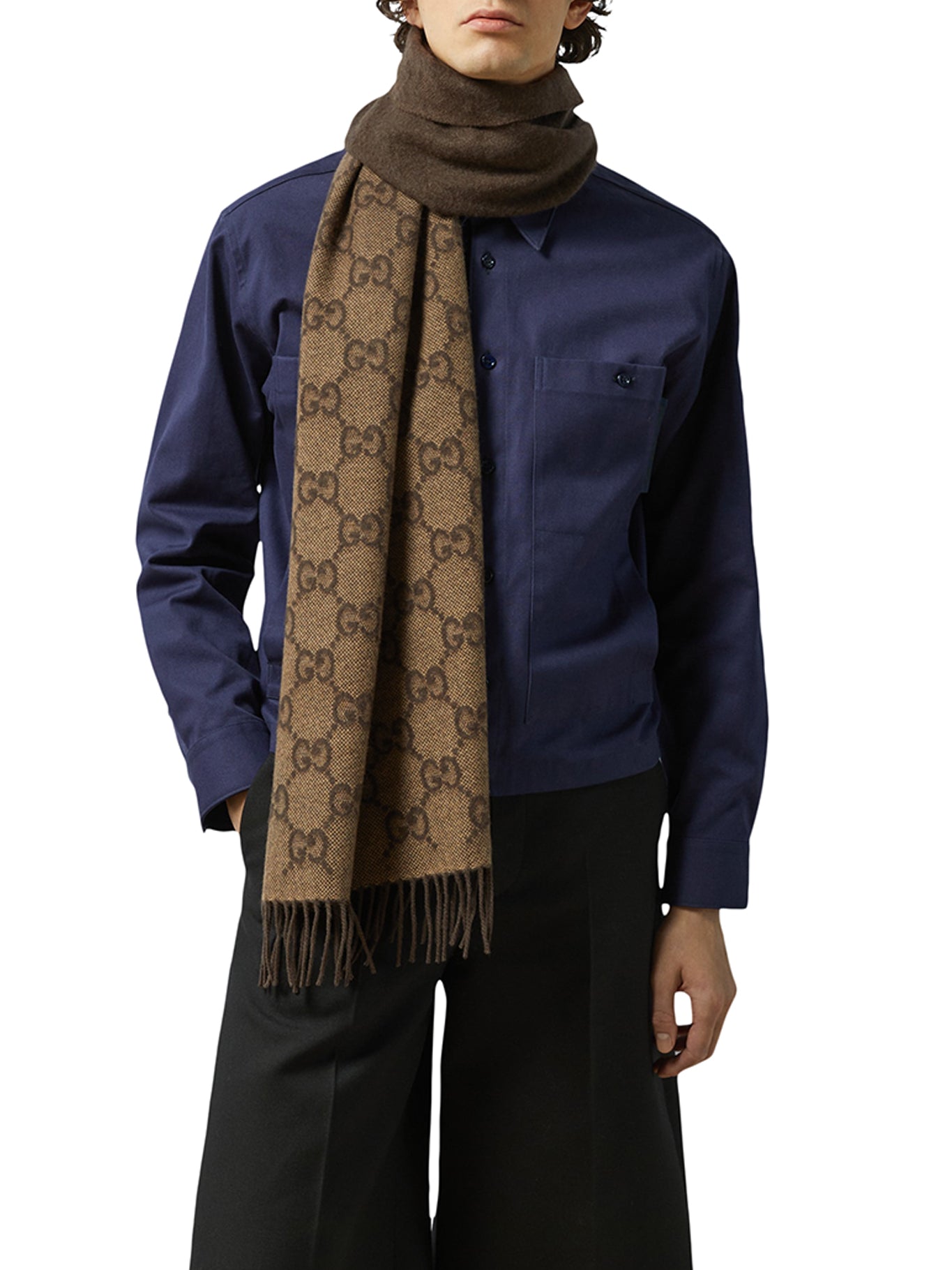 Luxury GG Cashmere Scarf for Women & Men - Soft Winter Warm Wrap Shawl - Perfect for Cold Weather, Travel & Gift Giving