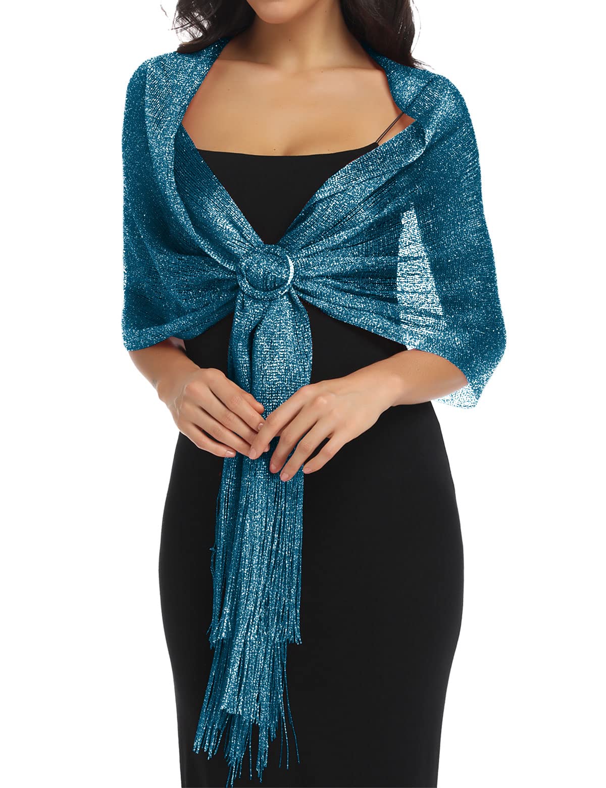 Elegant BANETTETA Women's Formal Shawl Wrap - Evening Party Scarf with Buckle for Weddings, Dinners & Special Occasions | Perfect for Evening Dresses, Cocktail Parties & Bridal Accessories