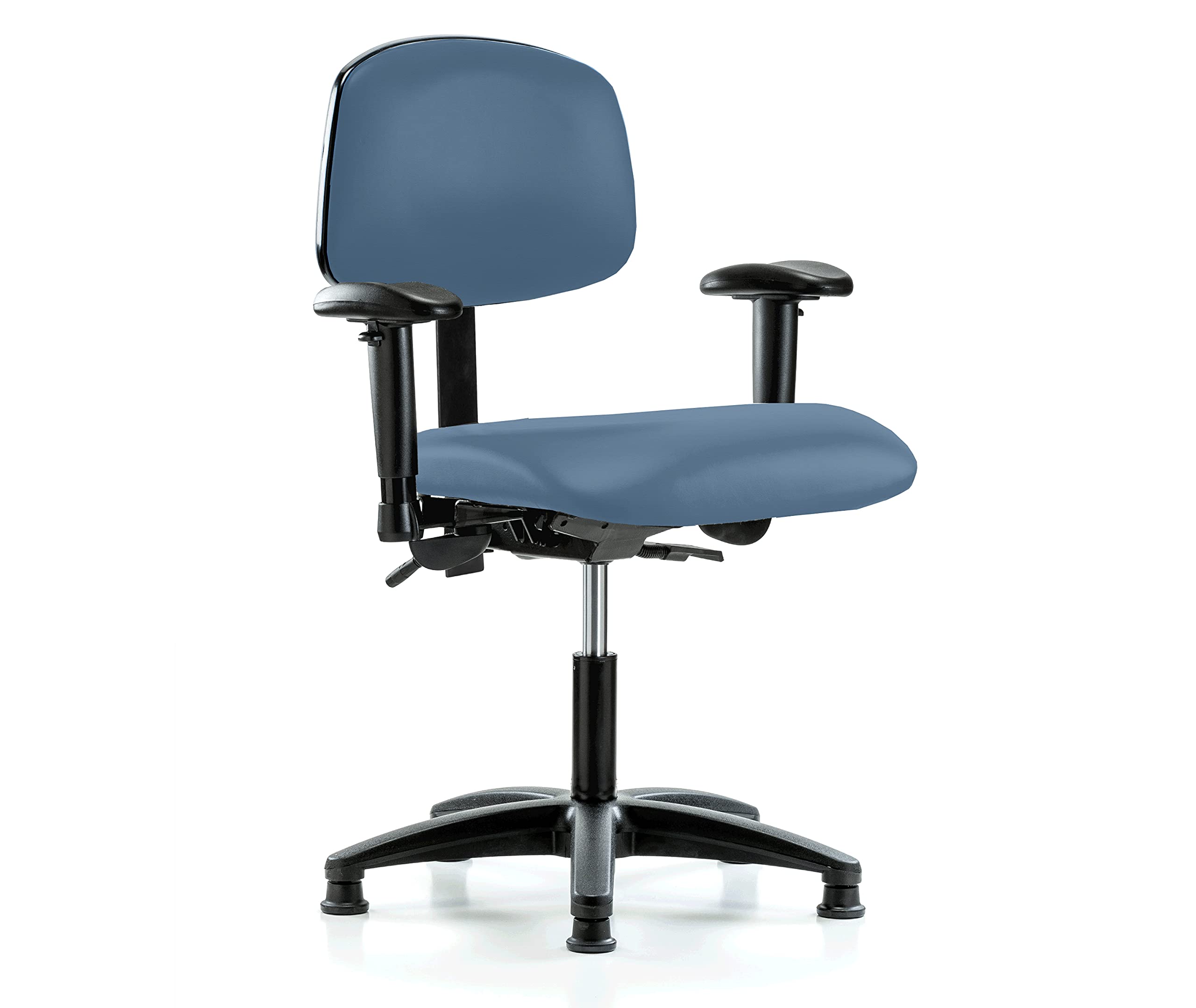 Ergonomic Perch Multi-Task Swivel Chair with Adjustable Height & Stationary Base - Newport Fabric Office Chair for Standing Desk & Home Workspace - Perfect for Computer Work, Gaming & Conference Calls
