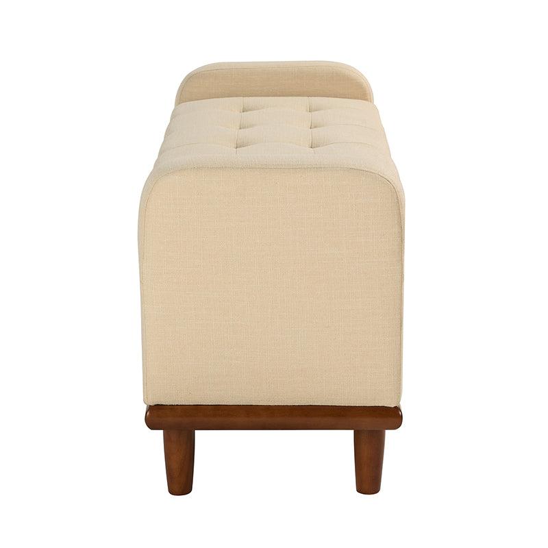 Clover Upholstered Flip Top Storage Bench - Stylish Ottoman with Hidden Storage for Living Room, Bedroom & Entryway - Perfect for Home Organization & Extra Seating