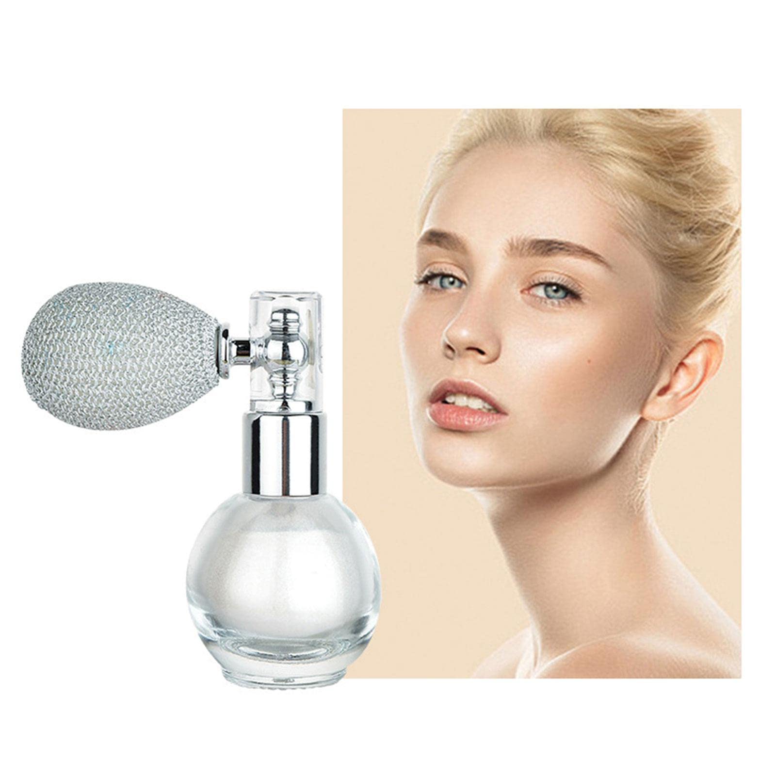 Highlighter Powder Spray - Shimmering Loose Glitter Makeup for Face & Body | High Gloss Finish for Contouring, Highlighting | Perfect for Parties, Photo Shoots & Special Occasions