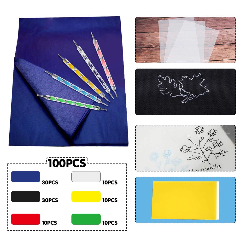 100 Sheets Carbon Transfer Paper for Tracing & Copying - 8.3