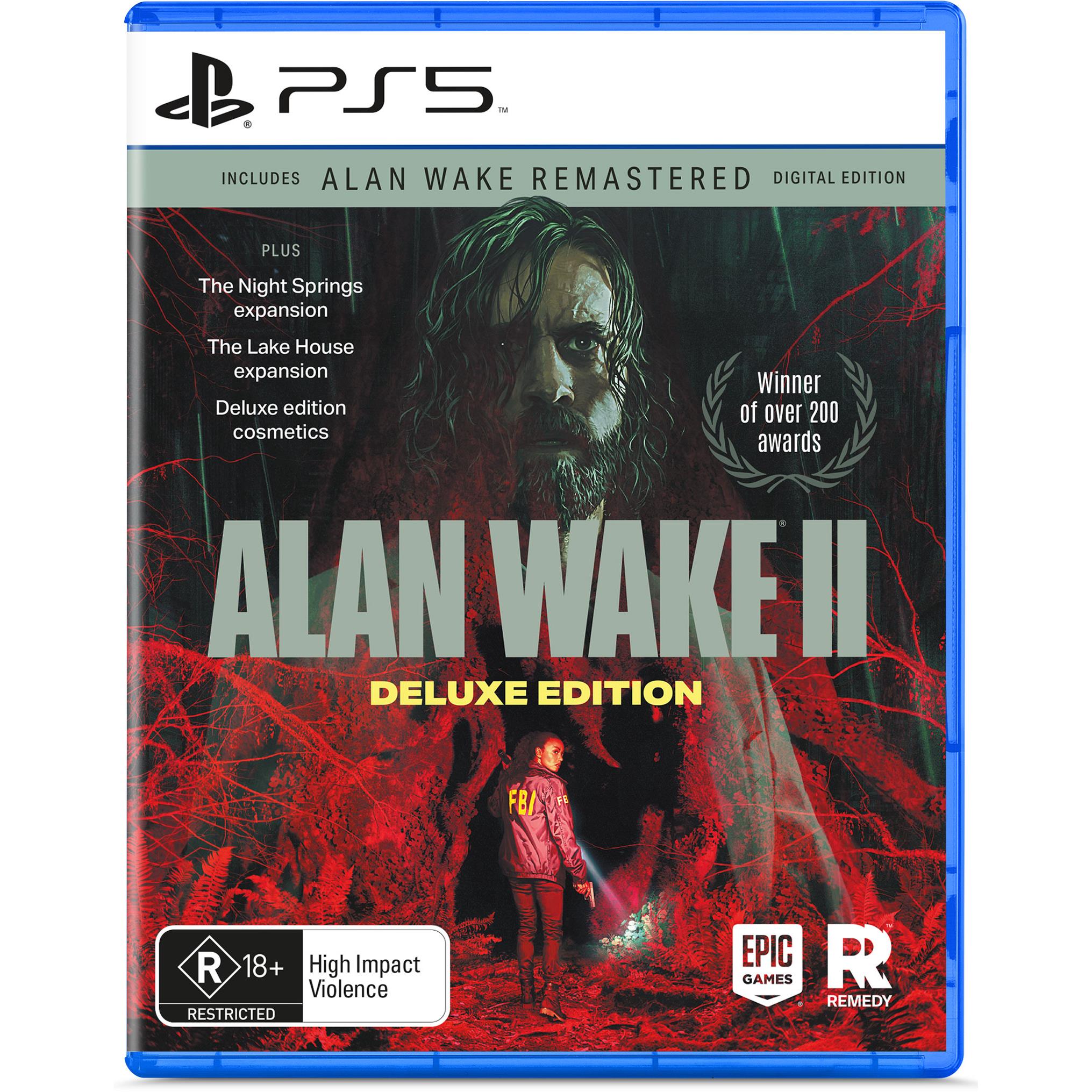 Alan Wake 2 Deluxe Edition - Xbox Series X/PS5/PC Game - Psychological Horror Thriller - Perfect for Horror Game Fans & Nighttime Gaming Sessions