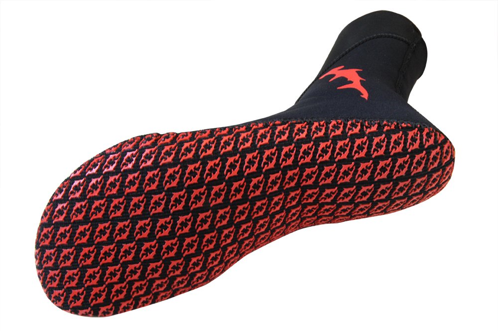 Hammerhead Tuff Socks - 3mm Thick Black Neoprene Socks for Scuba Diving, Surfing & Water Sports - Durable & Comfortable Waterproof Footwear
