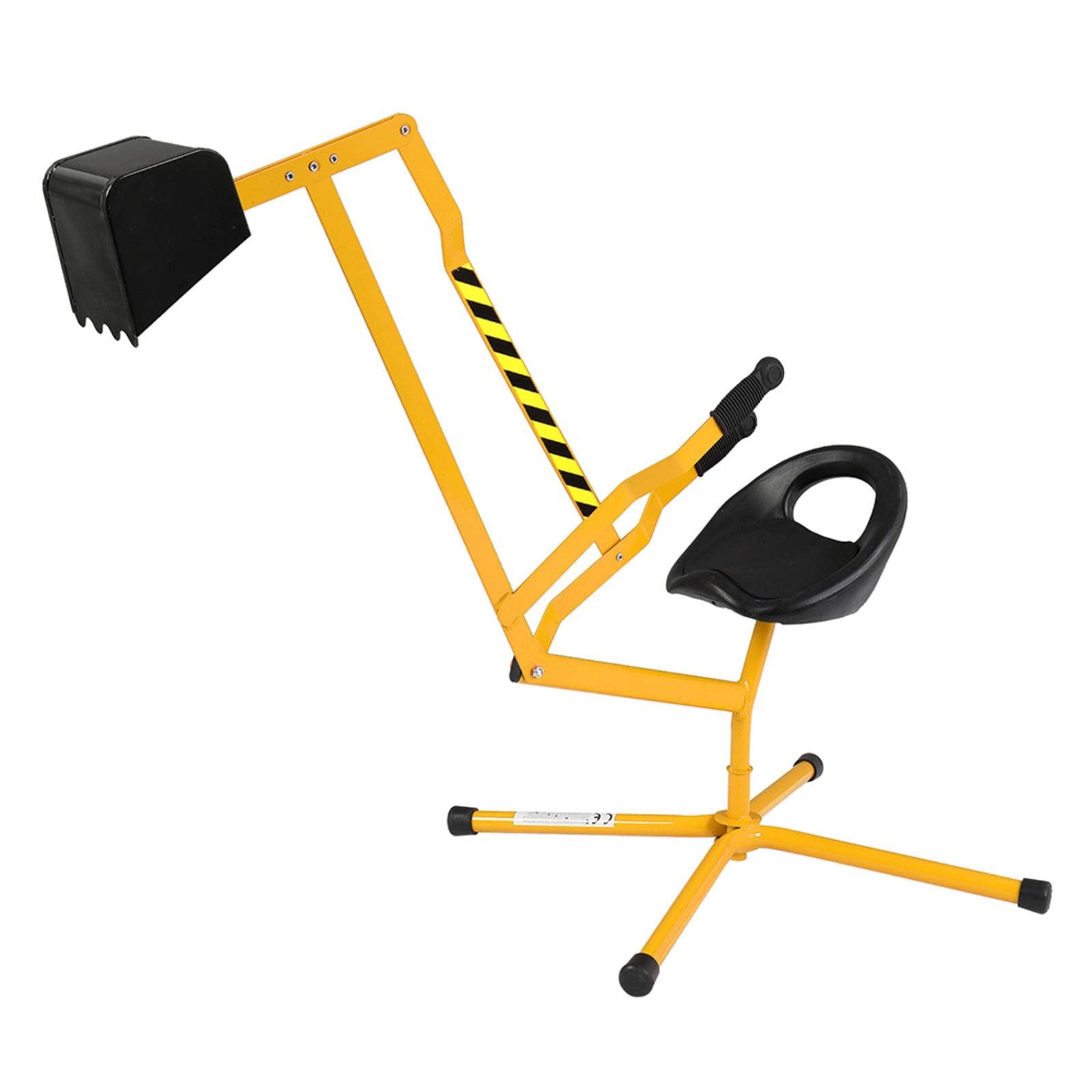 360° Rotatable Kids Sand Digger Ride On Toy with Metal Base - Outdoor Excavator Toy for Children Ages 3-6 | Perfect for Sandbox Play, Beach Fun & Backyard Adventures (Yellow)