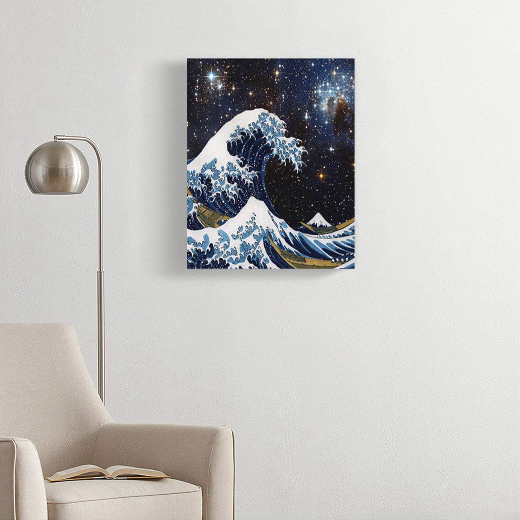 5D DIY Diamond Painting Kit - Hokusai The Great Wave Full Drill Art Craft (16x12 Inch) for Home Wall Decor, Gifts & Stress Relief | Perfect for Living Room, Bedroom & Office Decor