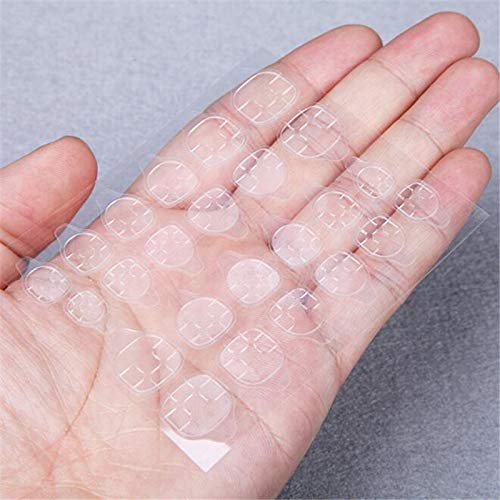 Secret Lives Acrylic Press on Nails - 24 PCS Reusable Fake Nails with 3D Studs & Silver Glitter Design, Translucent Pink Artificial Nails Kit for Women - Perfect for Parties, Weddings, and Special Occasions