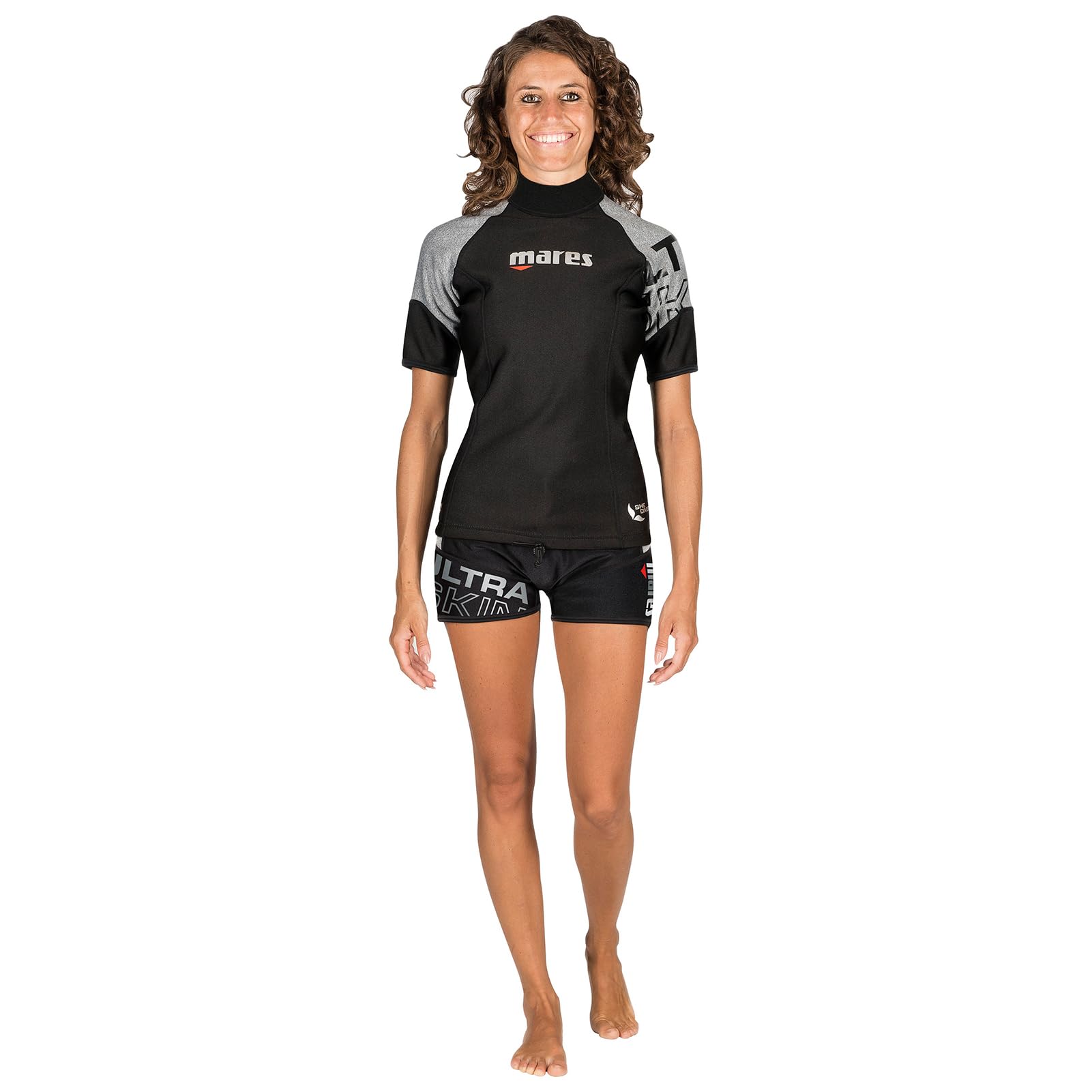 **MARES Women's Ultra Skin Undersuit Cropped Shorts - UPF 50+ Sun Protection, Quick-Dry Dive Skin Under Wetsuit Shorts for Scuba Diving, Snorkeling & Water Sports | Perfect for Beach, Pool & Surfing**