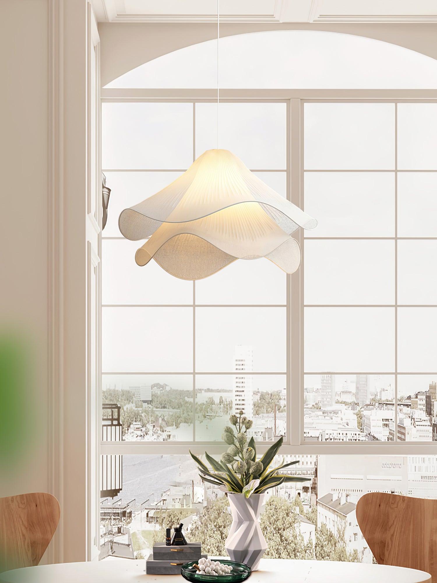 Ethereal Bloom Pendant Light - Modern Floral Glass Ceiling Lamp for Dining Room, Bedroom & Living Room Decor - Perfect for Home, Cafe and Wedding Venue Lighting