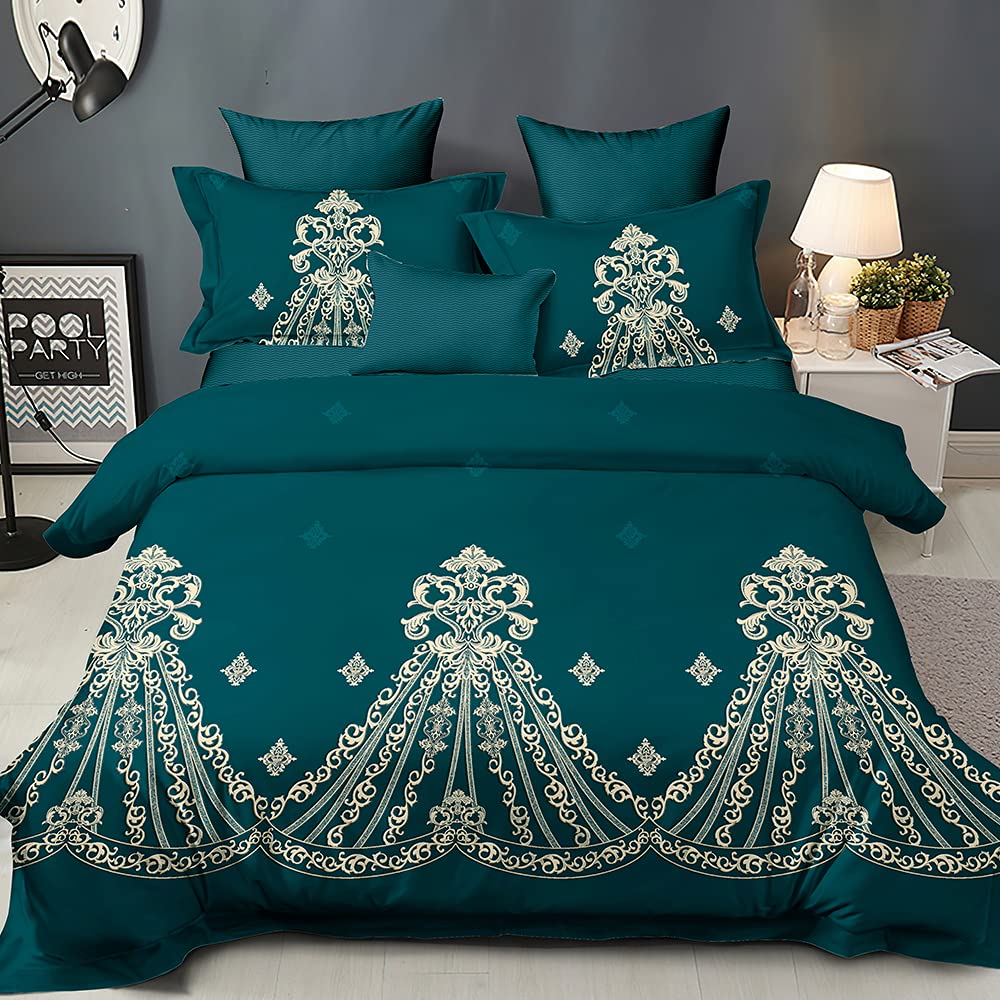 Shatex Sage Green Queen Comforter Set - 3 Piece All Season Ultra Soft 100% Microfiber Polyester Bedding with 2 Pillow Shams - Striped Design for Cozy Bedroom Decor & Guest Room Essentials