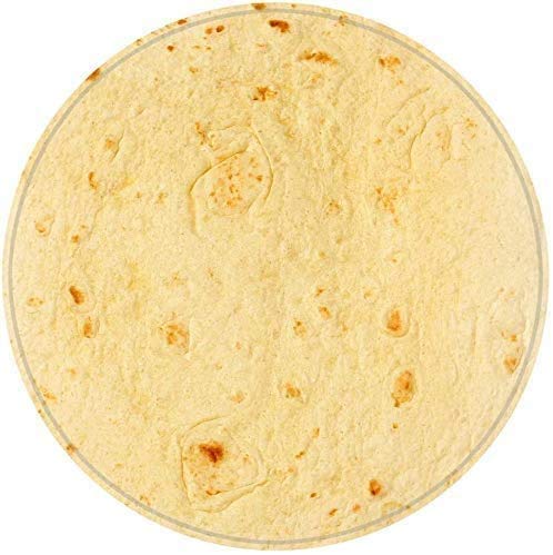 60-inch Tortilla Blanket for Adults - Soft Round Burrito Wrap Blanket - Warm & Cozy Food-Themed Throw Blanket - Perfect for Movie Nights, Camping & Lounge Wear