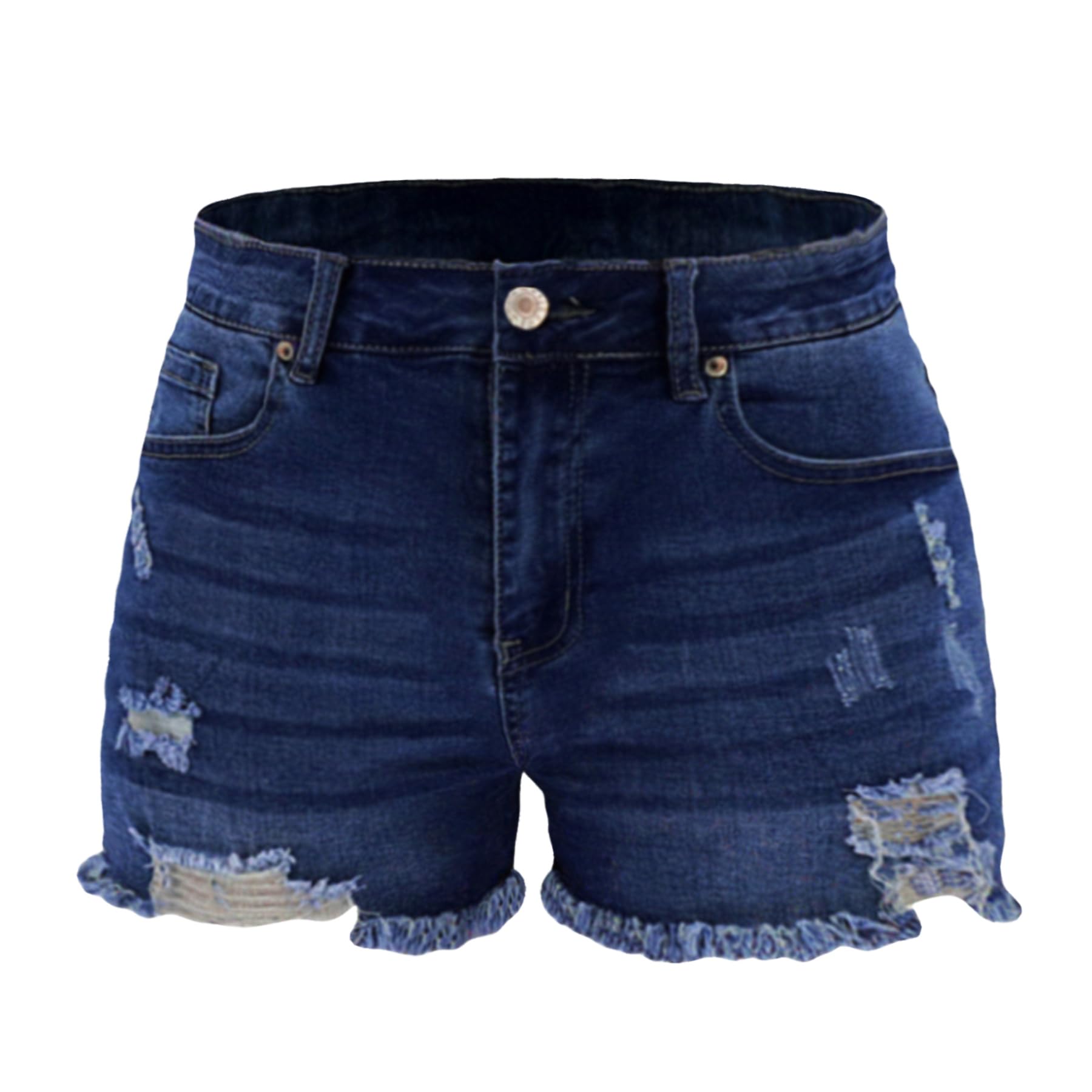 Atditama Women's Ripped Denim Shorts - Stretch Skinny Jean Shorts with Frayed Hem for Summer & Beach | Casual High Waist Shorts for Women | Perfect for Vacation, Outings & Street Style