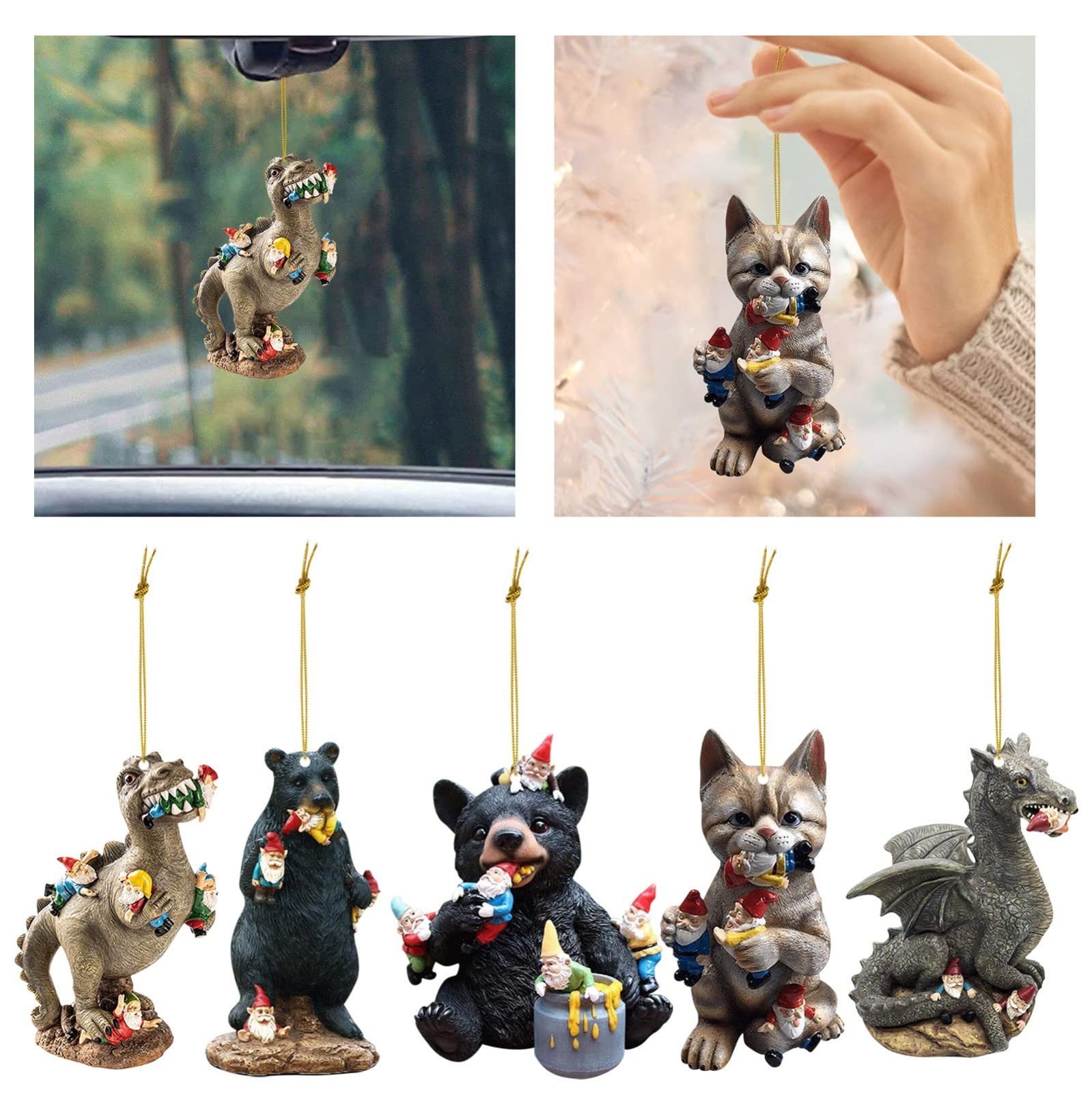 Cute Car Mirror Hanging Decorations for Women & Teens - Adorable Rear View Mirror Accessories Car Decor (One Size) - Perfect for Gifts, Daily Commute & Personalizing Your Vehicle