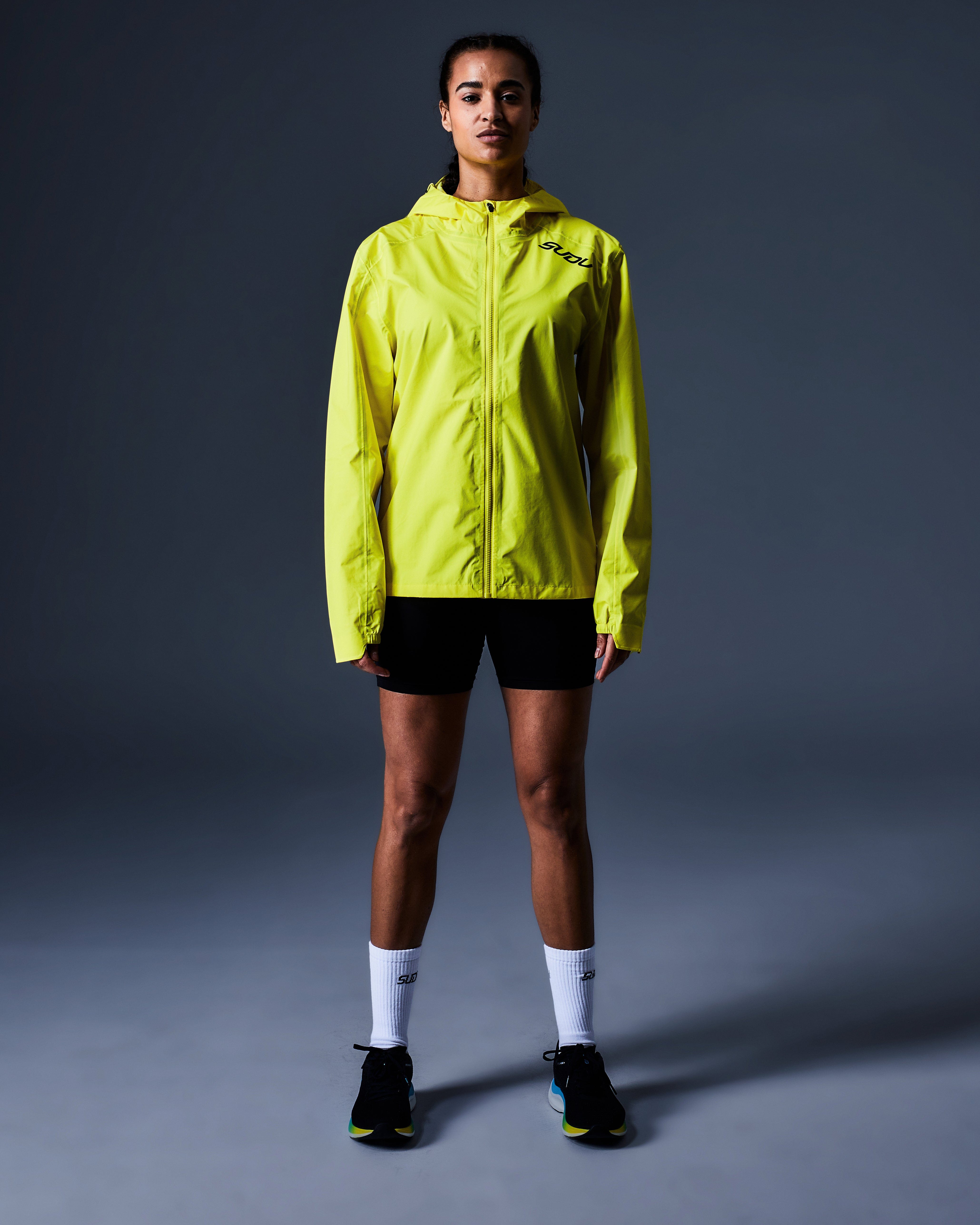SWP 01 Waterproof Rain Jacket for Men & Women - Lightweight Windproof Outdoor Jacket with Hood (Yellow) - Perfect for Hiking, Camping & Daily Commute