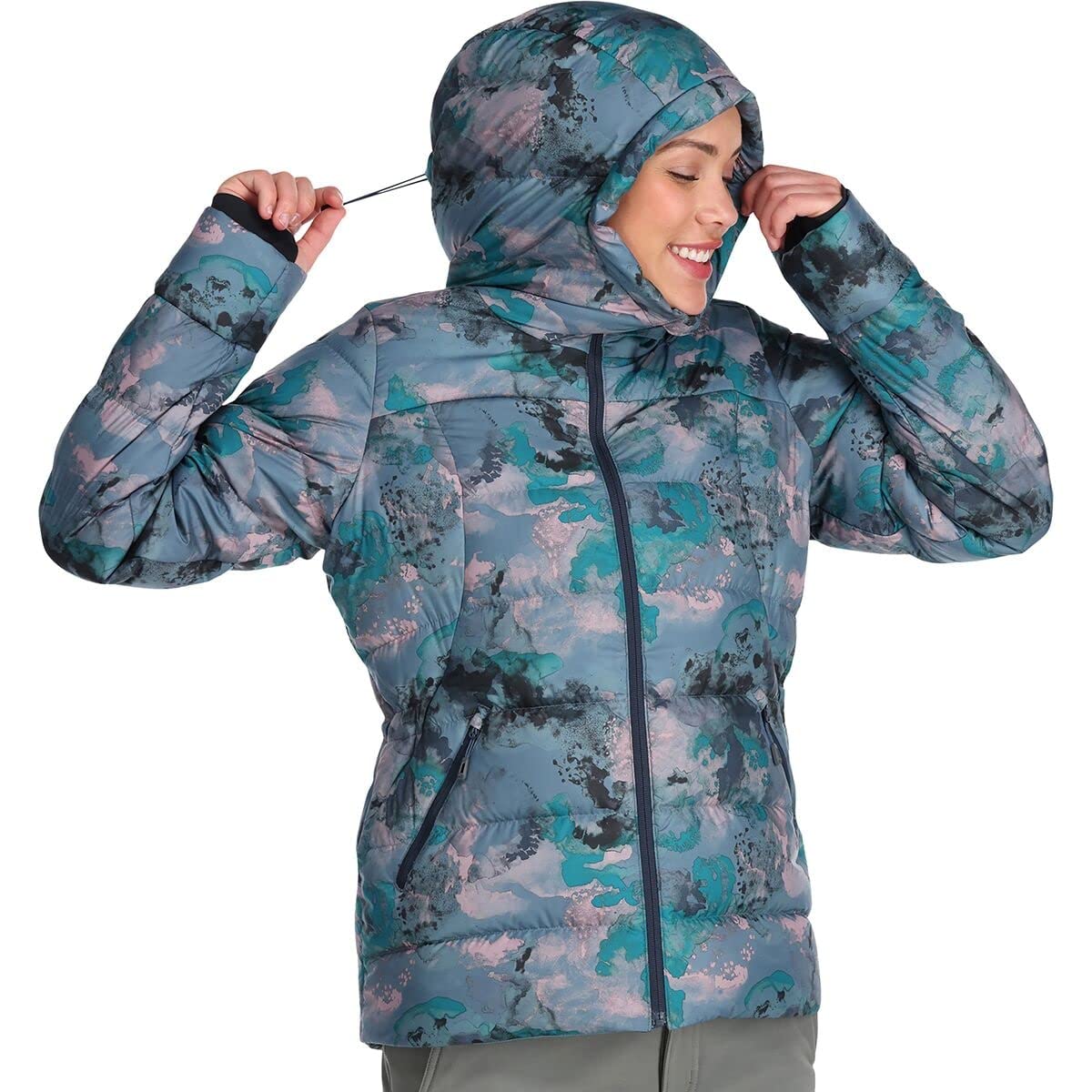 Outdoor Research Coldfront Down Hoodie for Women - Lightweight Insulated Winter Jacket for Hiking, Skiing & Outdoor Adventures