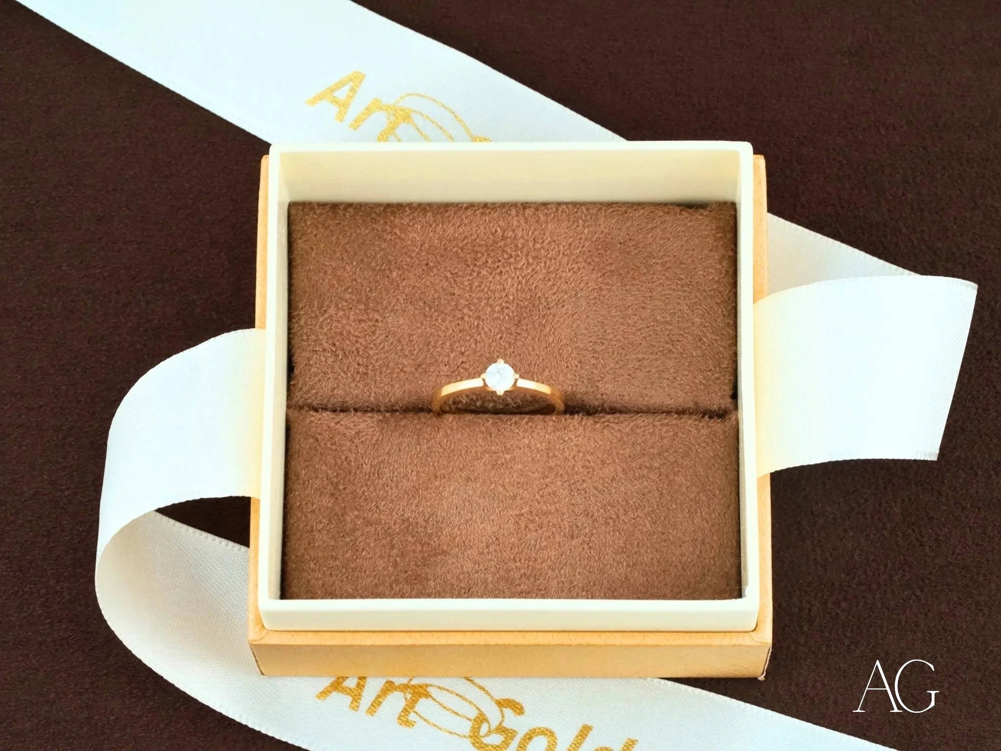 18K Yellow Gold CZ Solitaire Ring – Timeless Elegance for Engagement, Wedding & Anniversary Gifts – Perfect for Proposals & Special Occasions