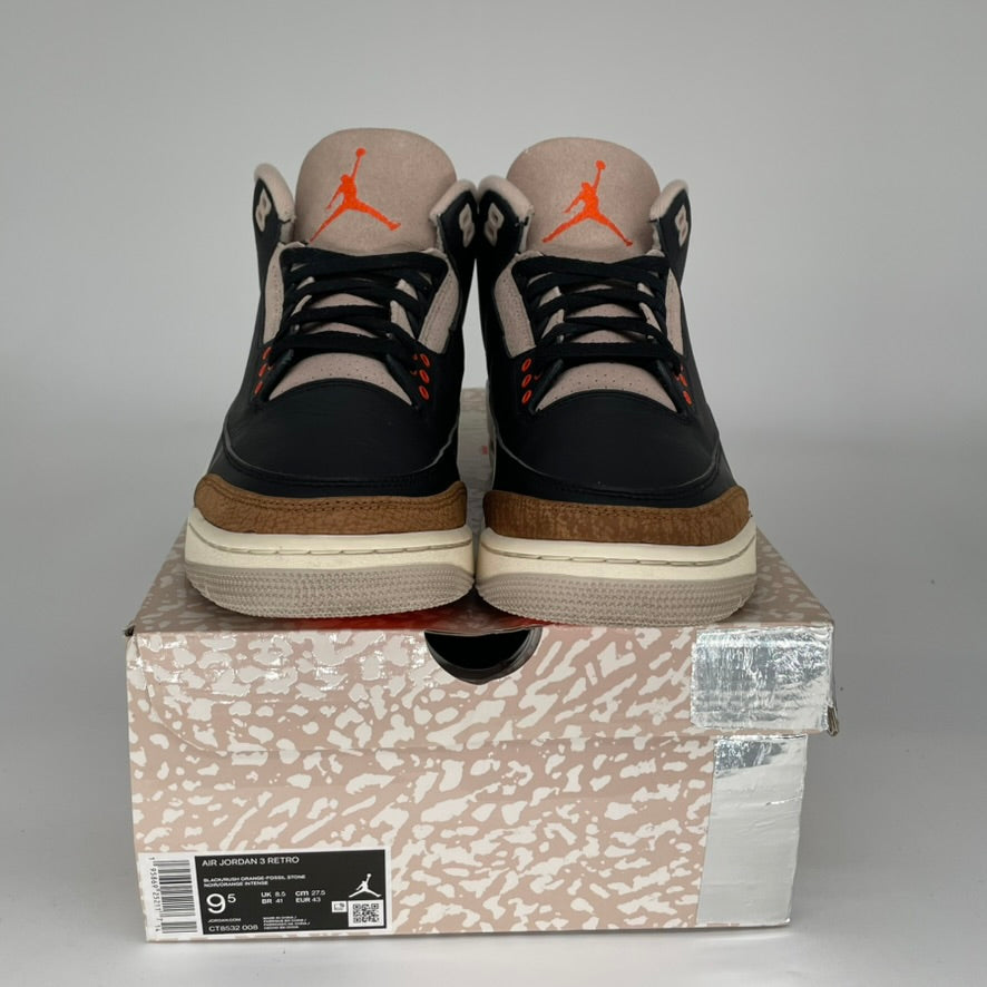 AIR JORDAN 3 Desert Elephant Men's Basketball Shoes Size 9.5 - Retro Style Sneakers for Casual Wear & Street Fashion (CT8532-008)