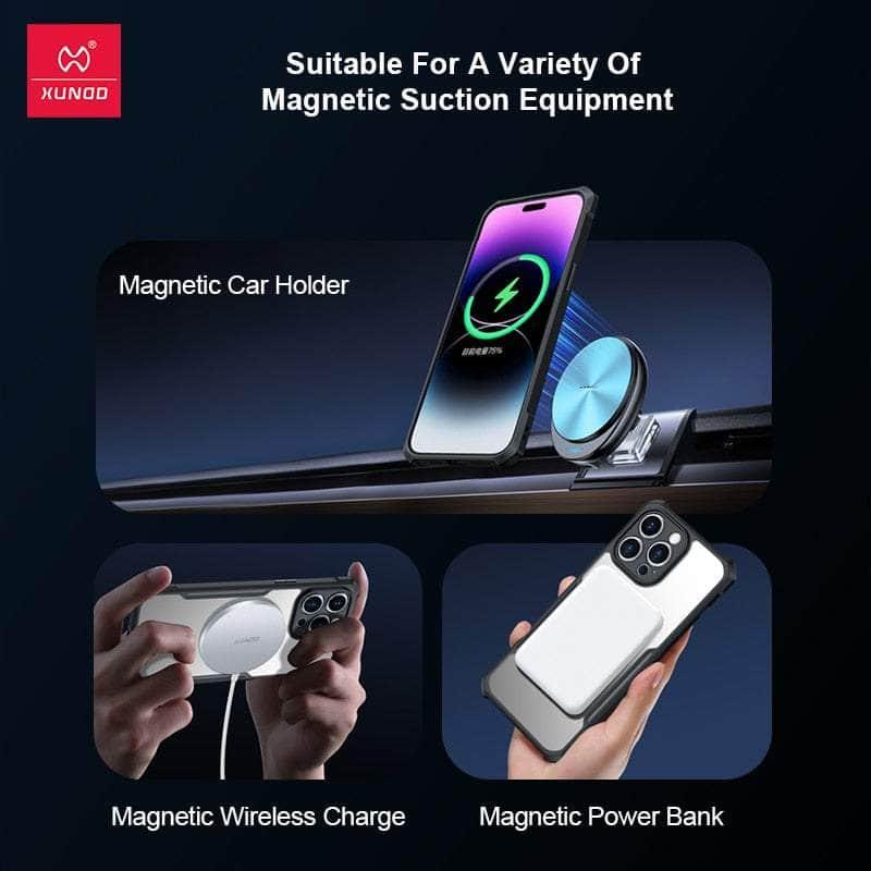 Xundd Magnetic Shockproof Case for iPhone 14 - Ultra Slim Airbag Protection | Perfect for Outdoor Activities, Travel & Daily Use