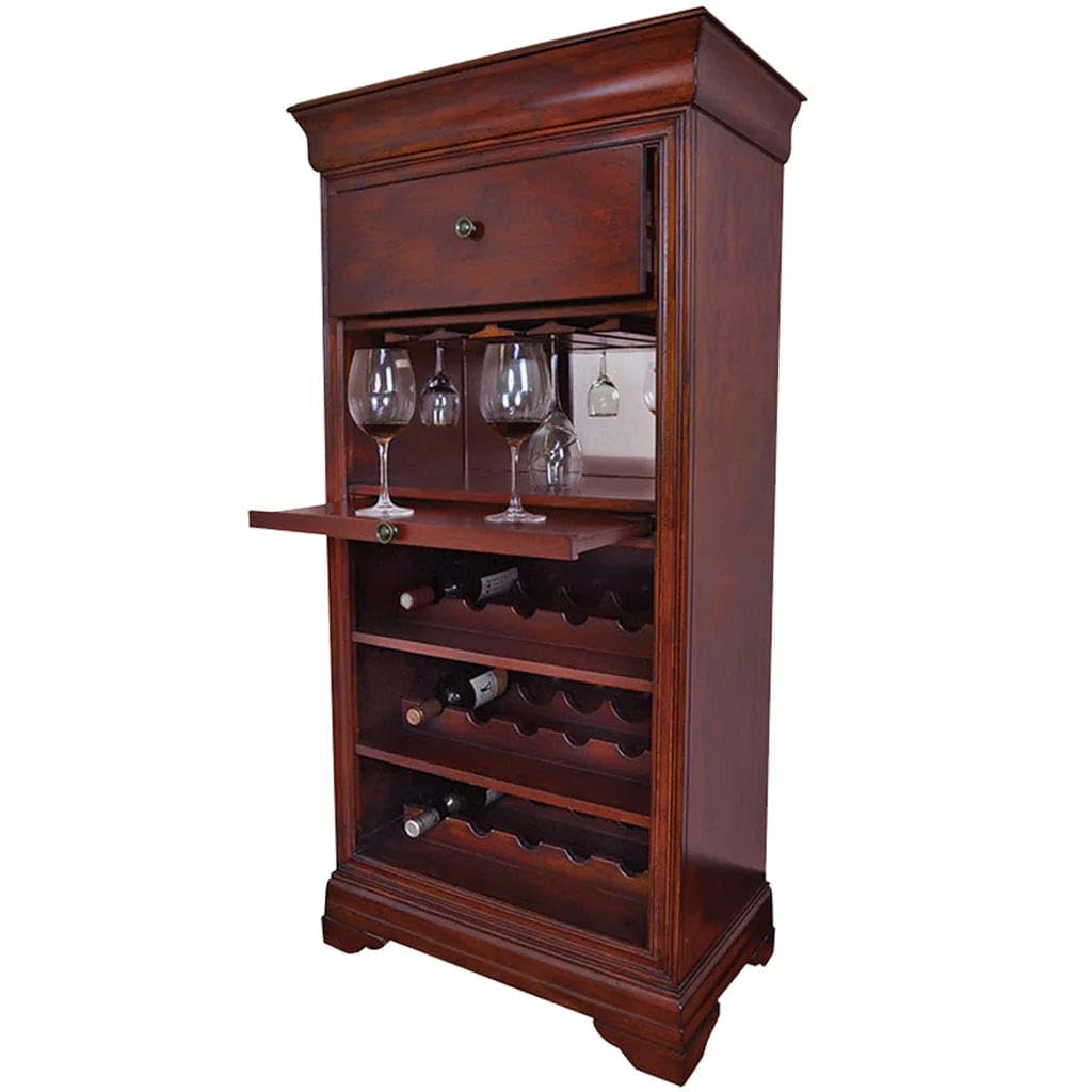 RAM Game Room Bar Pub Cabinet with Wine Rack - Perfect for Home Entertainment and Party Storage