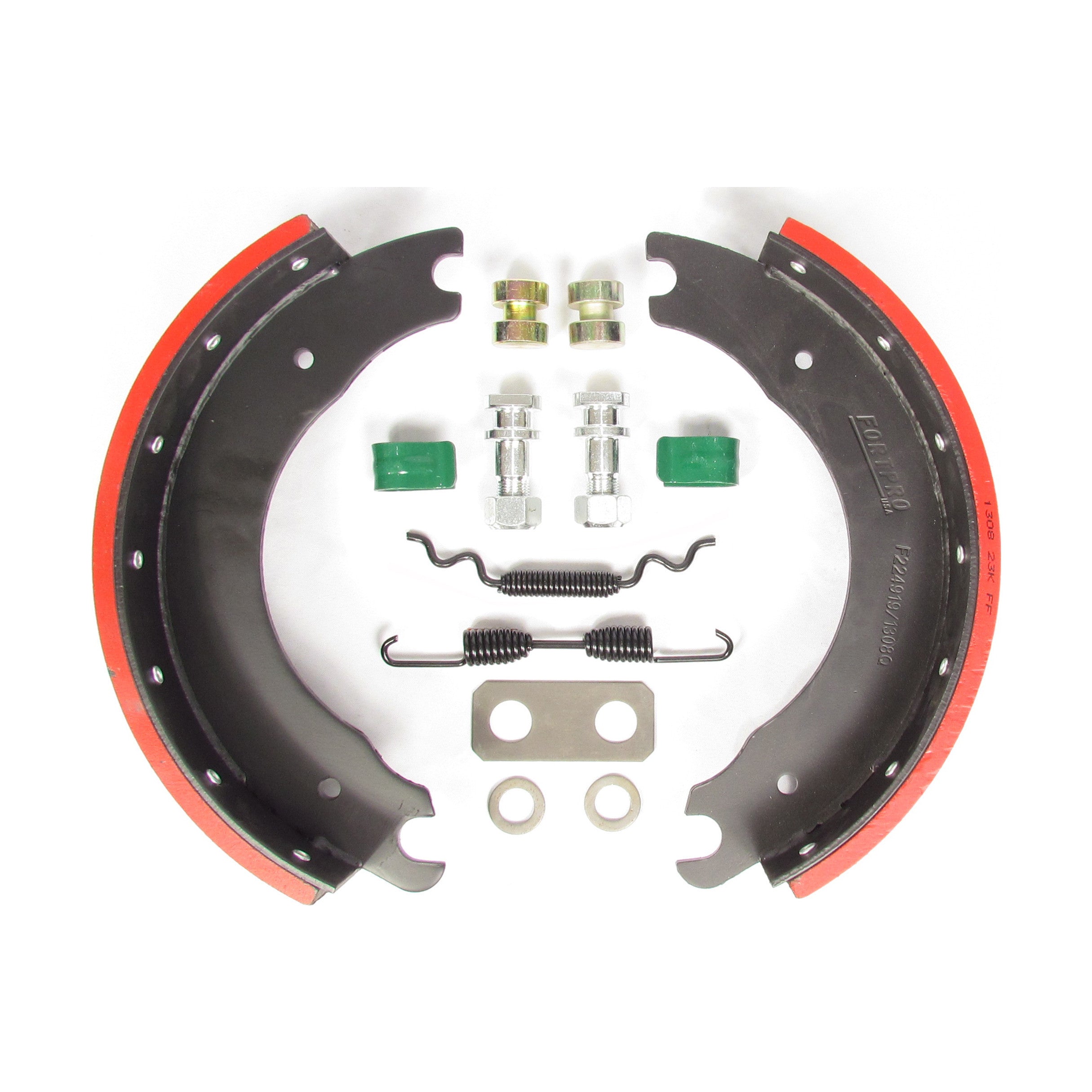 Fortpro 1308Q Front Brake Shoe Box Kit - GAWR 23K, 15” x 4” Brake Size | F224919 | Perfect for Heavy-Duty Trucks & Commercial Vehicles