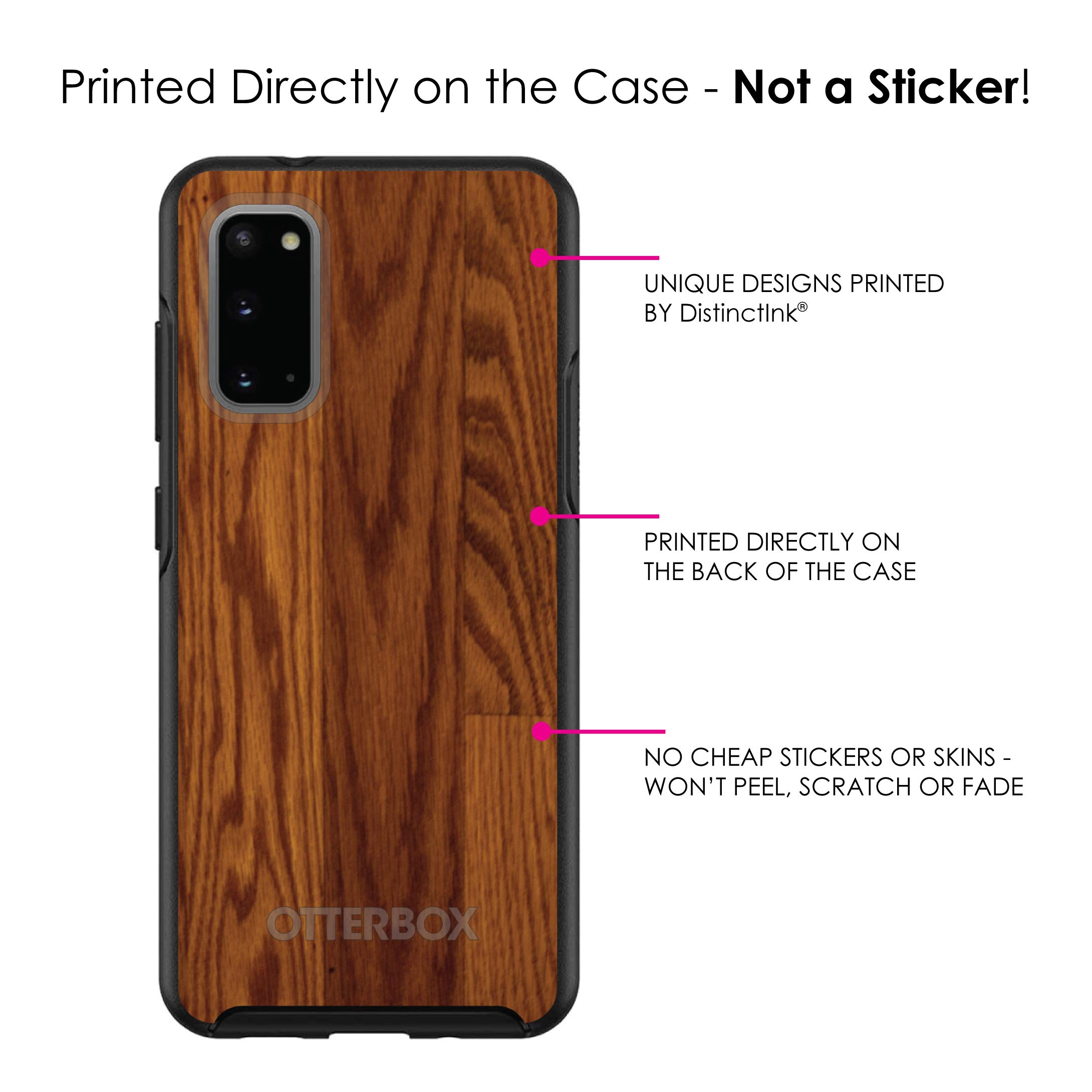 DistinctInk Samsung Galaxy S20 / S20 5G Case (6.2 Inch) - Premium Wood Grain Design Protective Phone Cover - Durable Shockproof Slim Fit Replacement for OtterBox Symmetry - Perfect for Work, Travel & Everyday Use
