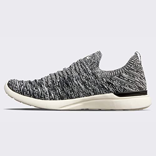 APL: Athletic Propulsion Labs Women's Techloom Wave Running Shoes - Lightweight & Breathable Sneakers for Women in Black/Pristine/Melange (Size 6.5) | Perfect for Gym Workouts, Jogging & Casual Wear