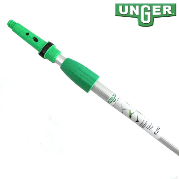 Unger OptiLoc Telescopic Aluminum Poles 1.2m to 6.0m (4ft to 20ft) - Extendable Cleaning Pole for Windows, Gutters & High Reach Areas - Professional Grade Lightweight Aluminum Construction for Home & Commercial Use