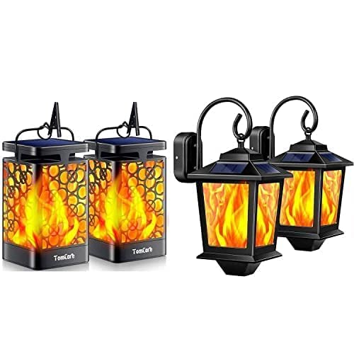 TomCare Solar Torch Lights Outdoor - Waterproof Flickering Flame Solar Lights for Garden, Patio, Yard - Perfect for Landscape Lighting, Pathway Illumination & Backyard Decor
