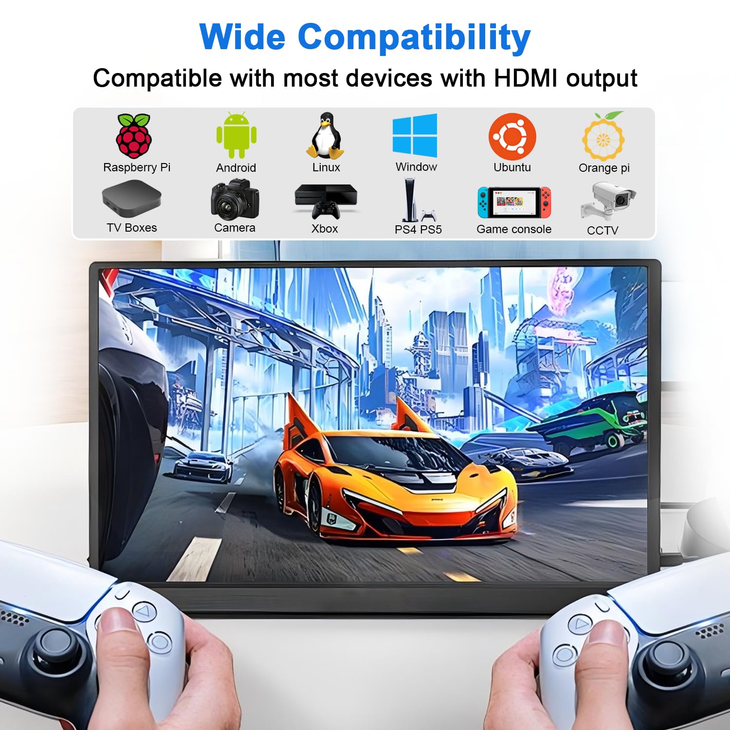 10.5 Inch Touchscreen Monitor for Raspberry Pi 5/4B/3B - 2560×1600 2K OLED Display with HDMI Port - Compatible with Jetson Nano & Windows - Perfect for DIY Projects, Gaming, and Portable Workstations