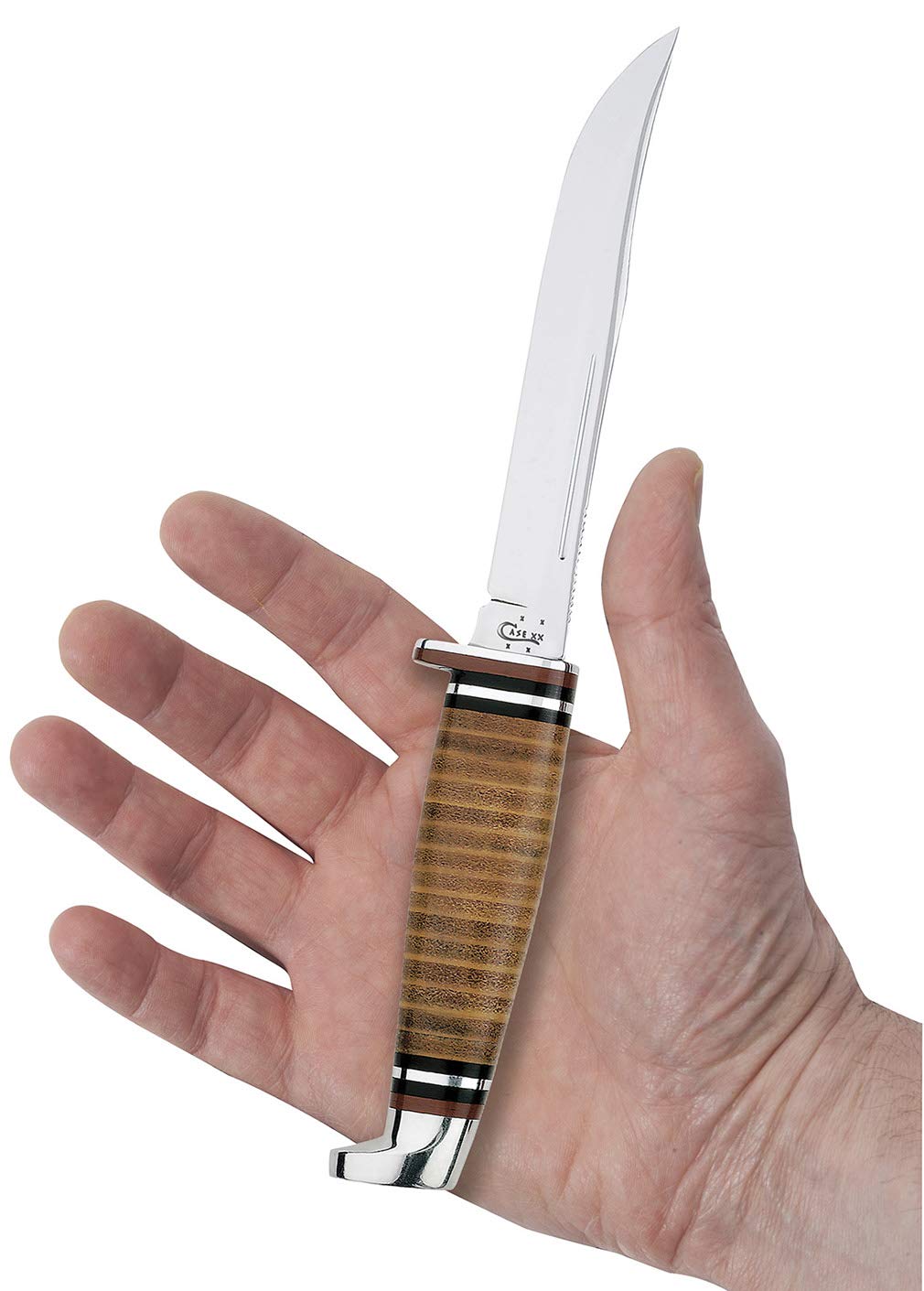 Premium WR XX Fixed Blade Pocket Knife - High Polished Leather Sheath - Stainless Steel 316 5 SS Blade - 9.5 Inch Closed Length - Ideal for Camping, Hiking & Outdoor Survival